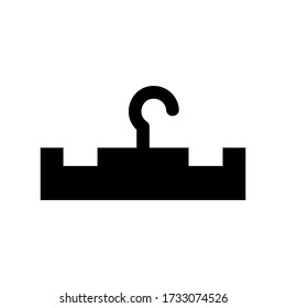 icono de colgador de ropa o logotipo símbolo de signo aislado ilustración vectorial - iconos vectoriales de estilo negro de alta calidad
