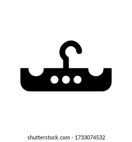 clothes hanger icon or logo isolated sign symbol vector illustration - high quality black style vector icons
