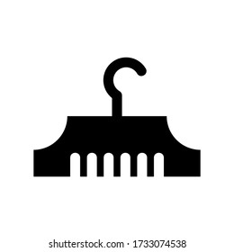 clothes hanger icon or logo isolated sign symbol vector illustration - high quality black style vector icons
