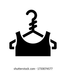 clothes hanger icon or logo isolated sign symbol vector illustration - high quality black style vector icons
