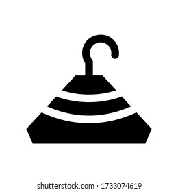 icono de colgador de ropa o logotipo símbolo de signo aislado ilustración vectorial - iconos vectoriales de estilo negro de alta calidad
