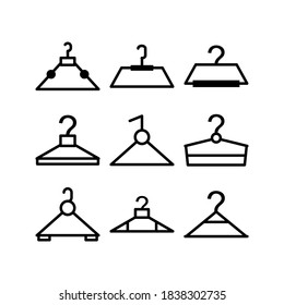 Ropa Icono colgante o logotipo símbolo de signo aislado ilustración vectorial - Colección de iconos vectoriales de estilo negro de alta calidad
