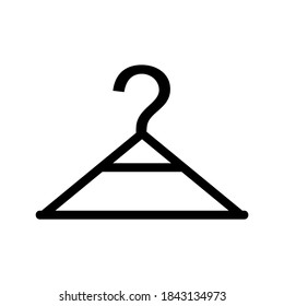 Kleidung Hanger Symbol oder Logo einzeln Symbol für Zeichen Vektorgrafik - hochwertige Vektorsymbole im schwarzen Stil
