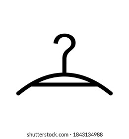 Clothes Hanger icon or logo isolated sign symbol vector illustration - high quality black style vector icons
