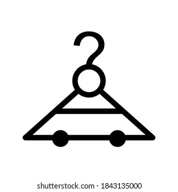Clothes Hanger icon or logo isolated sign symbol vector illustration - high quality black style vector icons
