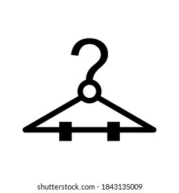 Ropa Icono colgante o logotipo símbolo de signo aislado ilustración vectorial - iconos vectoriales de estilo negro de alta calidad
