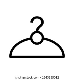 Kleidung Hanger Symbol oder Logo einzeln Symbol für Zeichen Vektorgrafik - hochwertige Vektorsymbole im schwarzen Stil

