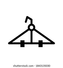 Ropa Icono colgante o logotipo símbolo de signo aislado ilustración vectorial - iconos vectoriales de estilo negro de alta calidad
