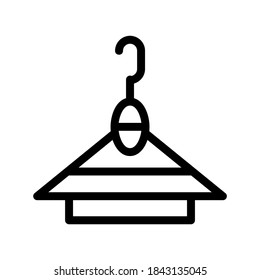 Clothes Hanger icon or logo isolated sign symbol vector illustration - high quality black style vector icons
