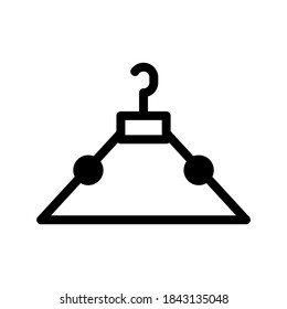 Ropa Icono colgante o logotipo símbolo de signo aislado ilustración vectorial - iconos vectoriales de estilo negro de alta calidad

