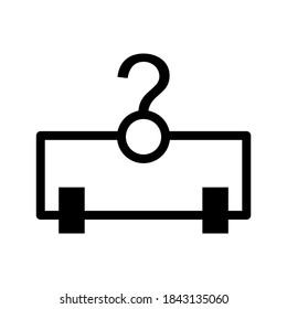 Ropa Icono colgante o logotipo símbolo de signo aislado ilustración vectorial - iconos vectoriales de estilo negro de alta calidad
