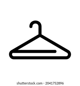 icono de colgador de ropa o logotipo símbolo de signo aislado ilustración vectorial - iconos vectoriales de estilo negro de alta calidad
