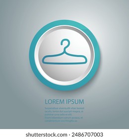 Clothes Hanger Icon Logo Template Isolated on White Background. Vector Illustration