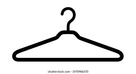 clothes hanger icon on white background
