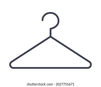 clothes hanger icon on white background
