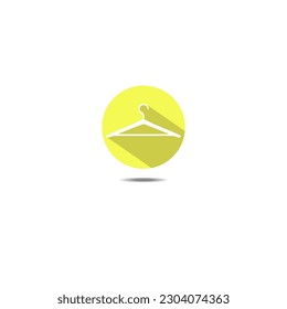 Clothes hanger icon on white background for graphic and web design. Simple vector sign. Internet concept symbol for website button or mobile app