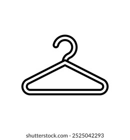 clothes hanger icon. Outline style design isolated on white background