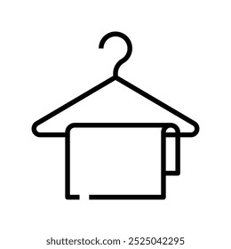 clothes hanger icon. Outline style design isolated on white background