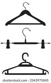 Clothes Hanger Icon Plastic Suit Hanger and Cloakroom Sign