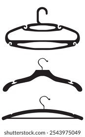 Clothes Hanger Icon Plastic Suit Hanger and Cloakroom Sign