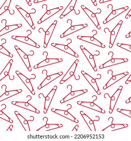 Clothes hanger icon seamless pattern vector. Flat hand drawn illustration. Wallpaper, graphic background, fabric, print, wrapping paper.
