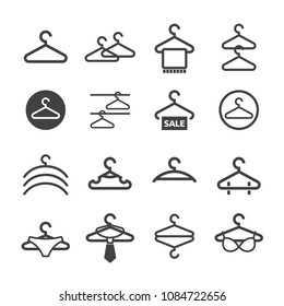Clothes hanger icon set