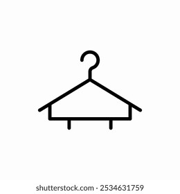 clothes hanger icon sign vector