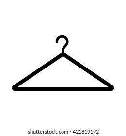 Clothes hanger icon. Simple and minimalistic. Clothes hanger symbol. Flat design style sign. Vector illustration. 