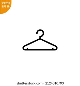 Clothes hanger icon single simple vector illustration, good for all purposes,  Isolated on white background.