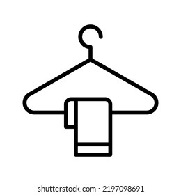 Clothes hanger. Hanger icon vector color editable
