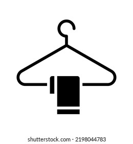 Percha la ropa. Color del vector del icono de colgador editable