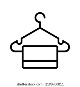 Clothes hanger. Hanger icon vector color editable