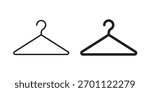 Clothes hanger icon vector glyph flat and trendy stroke line pack