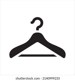 Clothes Hanger Icon. Vector And Glyph