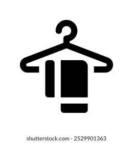 clothes hanger icon. vector glyph icon for your website, mobile, presentation, and logo design.