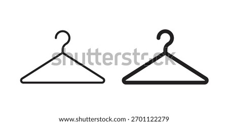 Clothes hanger icon vector glyph flat and trendy stroke line pack