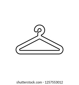 Clothes Hanger Icon Vector Illustration Logo Template Isolated on White Background.