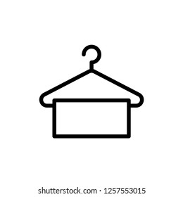 Clothes Hanger Icon Vector Illustration Logo Template Isolated on White Background.