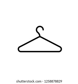 Clothes Hanger Icon Vector Illustration Logo Template Isolated on White Background.