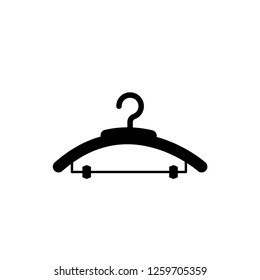 Clothes Hanger Icon Vector Illustration Logo Template Isolated on White Background.