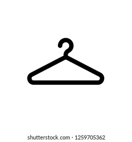 Clothes Hanger Icon Vector Illustration Logo Template Isolated on White Background.