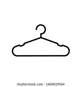 Clothes Hanger Icon Vector Illustration Logo Template Isolated on White Background.