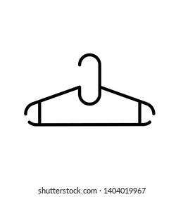 Clothes Hanger Icon Vector Illustration Logo Template Isolated on White Background.