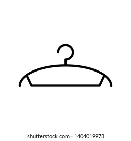 Clothes Hanger Icon Vector Illustration Logo Template Isolated on White Background.