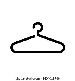 Clothes Hanger Icon Vector Illustration Logo Template Isolated on White Background.