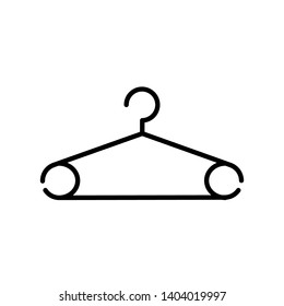 Clothes Hanger Icon Vector Illustration Logo Template Isolated on White Background.