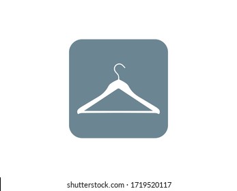 Icono de colgador de ropa. Ilustración vectorial, diseño plano.