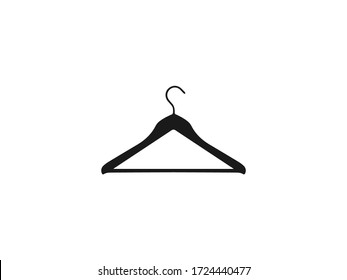 Clothes hanger icon. Vector illustration, flat design.