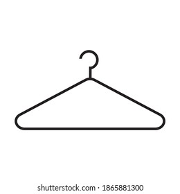 Clothes Hanger Icon Vector Illustration Logo Template Isolated on White Background.	