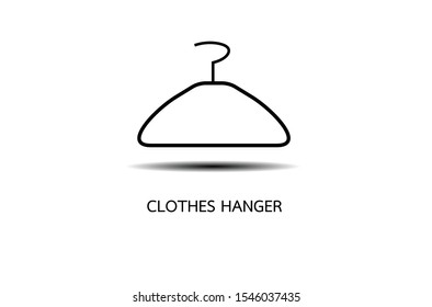 Clothes hanger. Hanger icon vector isolated on white background